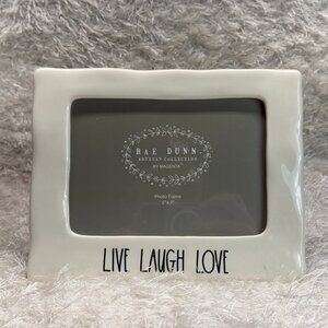 Rae Dunn "LIVE LAUGH LOVE" Ceramic Photo Frame for 5x7 Photo